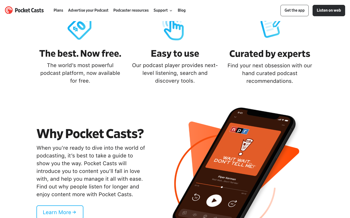 Pocket Casts mid-page