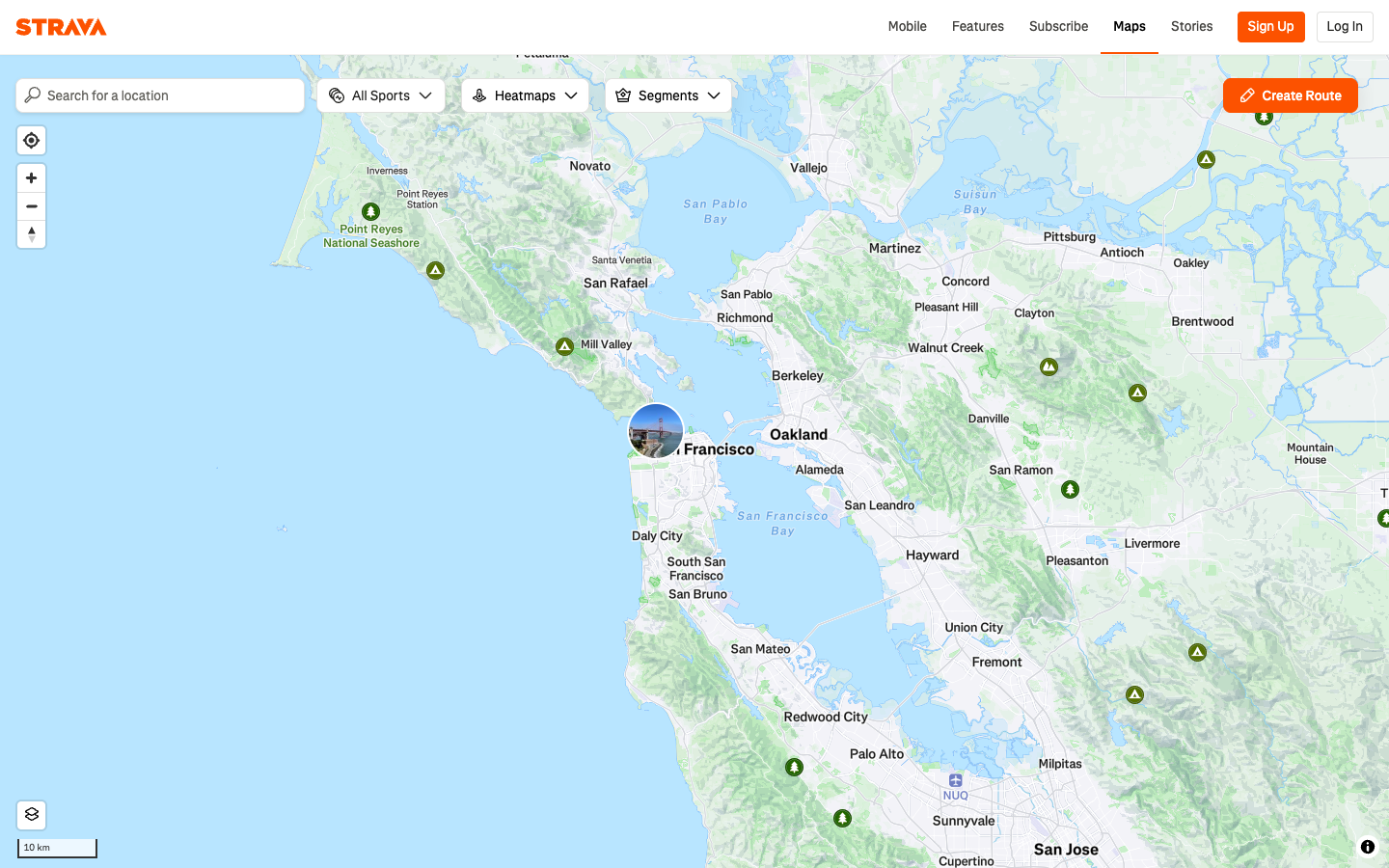 Strava mid-page